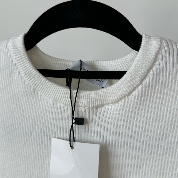 NWT!! ZARA Cropped Sleeveless Knit Top Side Ties Basic Tank Top in White Size-M - Picture 8 of 10